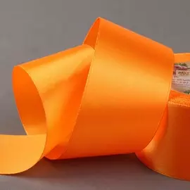 Лента атласная, 50 мм 23 ± 1 м, цвет ярко-оранжевый №24