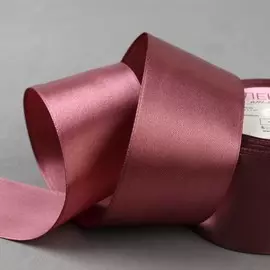 Лента атласная, 50 мм × 23 ± 1 м, цвет бурый №84