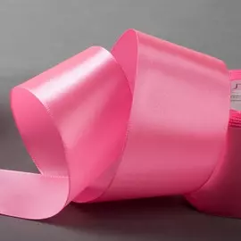 Лента атласная, 50 мм × 23 ± 1 м, цвет ярко-розовый №05