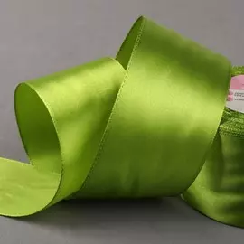 Лента атласная, 50 мм × 23 ± 1 м, цвет светло-оливковый №143