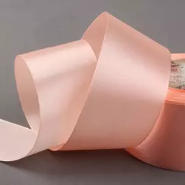 Лента атласная, 50 мм × 23 ± 1 м, цвет нежно-персиковый №07