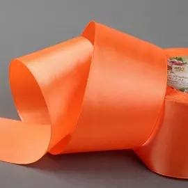 Лента атласная, 50 мм × 23 ± 1 м, цвет оранжевый №83