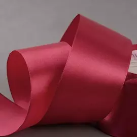 Лента атласная, 50 мм × 23 ± 1 м, цвет малиново-красный №120