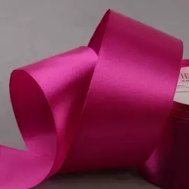 Лента атласная, 50 мм × 23 ± 1 м, цвет пурпурный №34