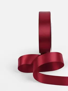 Лента атласная teira, двухсторонняя, 25 мм, 25±1 м, бордовая №0789