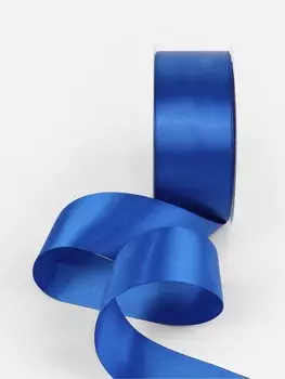 Лента атласная teira, двухсторонняя, 38 мм, 25±1 м, синяя №0329
