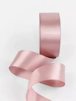 Лента атласная teira, двухсторонняя, 38 мм, 25±1 м, нежно-розовая №164