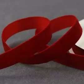 Лента бархатная, 15 мм, 18 ± 1 м, цвет бордовый №43