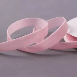 Лента бархатная, 15 мм, 18 ± 1 м, цвет розовый №08