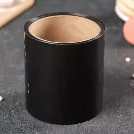 Лента бордюрная для обтяжки тортов доляна, 240 мкр × 100 мм × 5 м, цвет чёрный