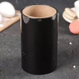 Лента бордюрная для обтяжки тортов доляна, 240 мкр × 150 мм × 5 м, цвет чёрный