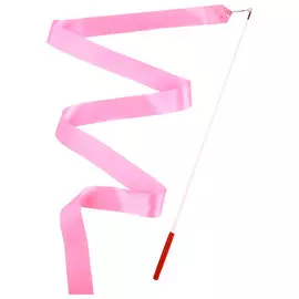 Лента для художественной гимнастики с палочкой grace dance, 6 м, цвет розовый