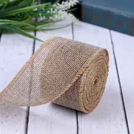 Лента текстильная, 50 мм, 4.5±0.5 м, бежевая