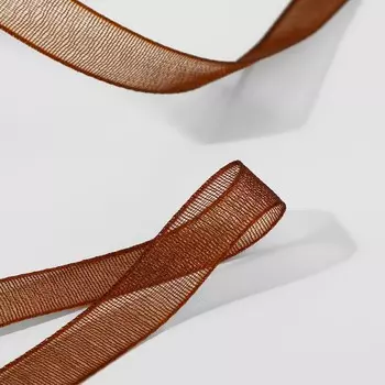 Лента капроновая, 6 мм 30 ± 1 м, цвет коричневый