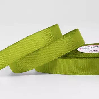 Лента репсовая, 15 мм, 23 ± 1 м, цвет зеленый №141