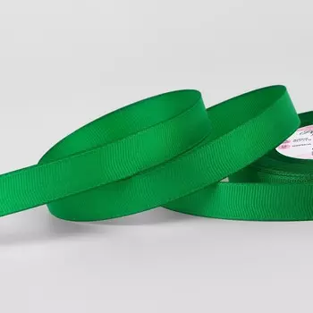 Лента репсовая, 15 мм, 23 ± 1 м, цвет зеленый №19