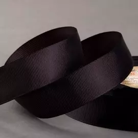 Лента репсовая, 25 мм, 23±1 м, темно-серая №242