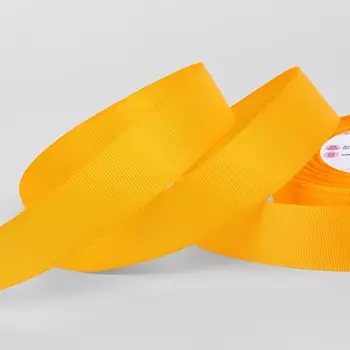 Лента репсовая, 25 мм, 23 ± 1 м, цвет желтый №85