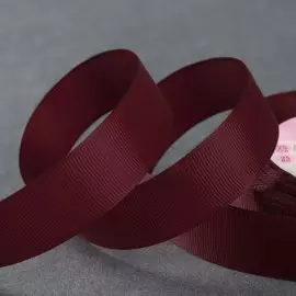 Лента репсовая, 25 мм, 23 ± 1 м, цвет винный №80
