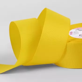 Лента репсовая, 40 мм, 23±1 м, желтая №15