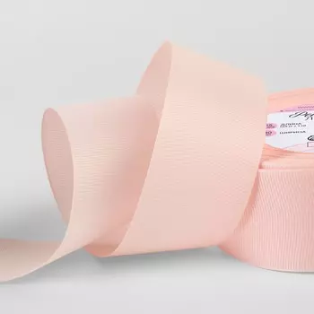 Лента репсовая, 40 мм, 23±1 м, светло-розовая №07