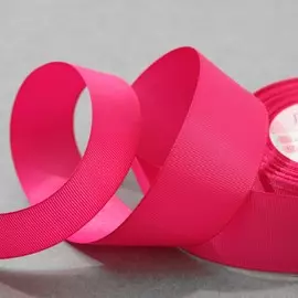 Лента репсовая, 40 мм, 23±1 м, ярко-розовая №27