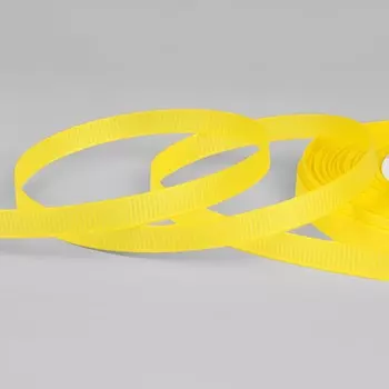 Лента репсовая, 6 мм, 23 ± 1 м, цвет желтый №15