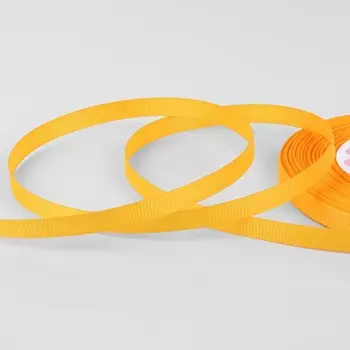 Лента репсовая, 6 мм, 23 ± 1 м, цвет желтый №85