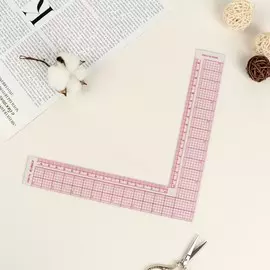 Линейка для кроя и шитья, 21,5 21,5 см, цвет прозрачный