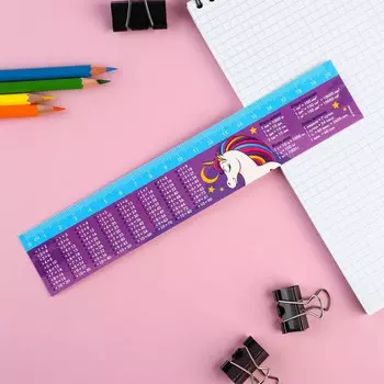 Линейка-закладка пластиковая 20 см,