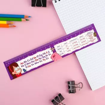 Линейка-закладка пластиковая 20 см,