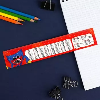 Линейка-закладка пластиковая 20 см,