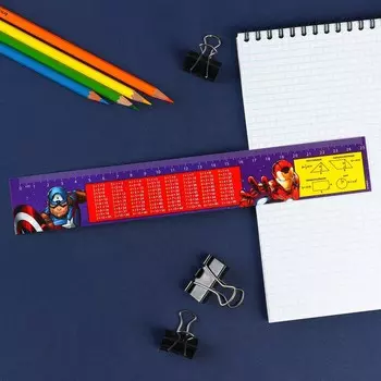 Линейка-закладка пластиковая 25 см,