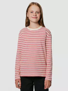 Лонгслив для девочек в полоску