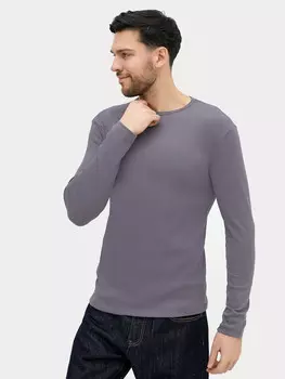 Лонгслив мужской в сером цвете