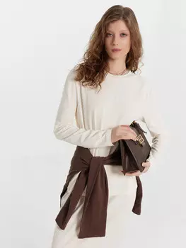 Лонгслив женский кремовый