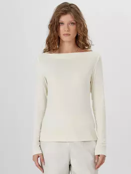 Лонгслив женский молочный