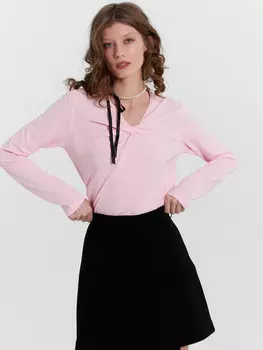 Лонгслив женский розовый