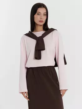 Лонгслив женский розовый