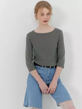 Лонгслив женский серый