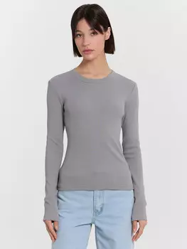 Лонгслив женский серый