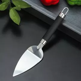 Лопатка кулинарная доляна venus, 24×5×1,8 см, нержавеющая сталь, цвет чёрный