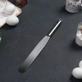Кондитерская лопатка - палетка прямая доляна, 32.53 см, рабочая часть 20 см, серебристая
