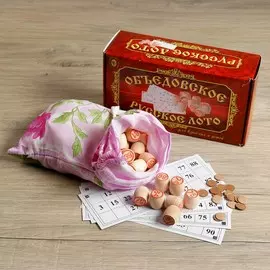 Русское лото деревянное, игра настольная,