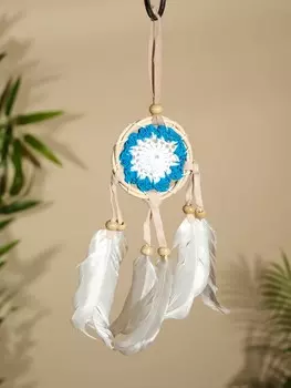 Ловец снов 7х30 см. бело-голубой