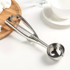 Ложка для мороженого доляна, 22 см, 50 мл, хромированная