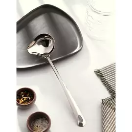 Ложка для соуса из нержавеющей стали доляна everyday, 40 мл, 29.58.5 см, толщина 3 мм, серебристая