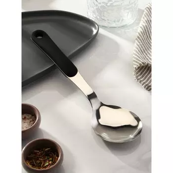 Ложка гарнирная из нержавеющей стали доляна home, 298 см, толщина 3 мм