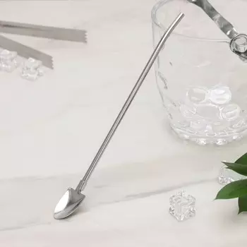 Ложка-трубочка для коктейля из нержавеющей стали