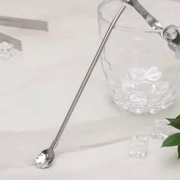 Ложка-трубочка для коктейля из нержавеющей стали